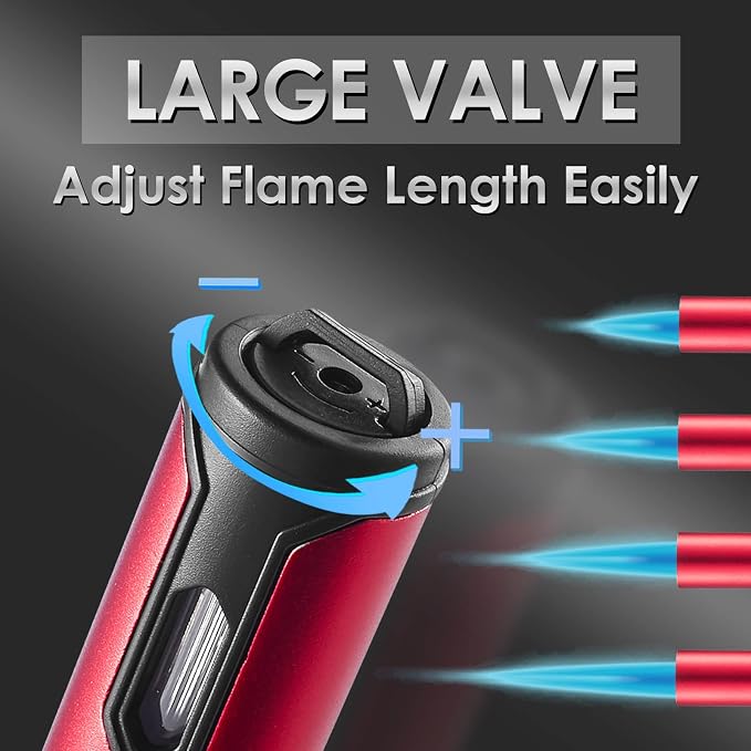 Urgrette 4 Pack Butane Torch Lighters, 6-inch Refillable Pen Lighter Adjustable - Image 4
