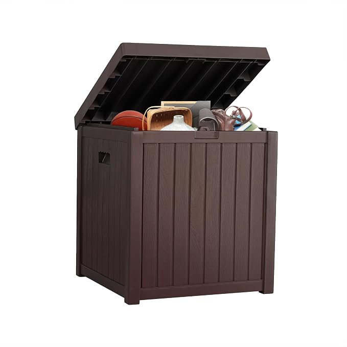 ZYJOYY 51 Gallon Resin Deck Box, Outdoor Storage Box Waterproof by ZYJOYY