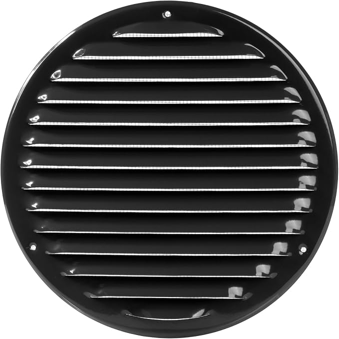 Vent Systems 8" Inch Black Round Soffit Vent Cover by VentSystems
