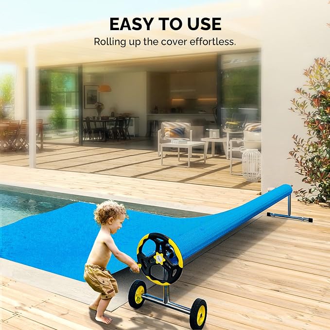 VINGLI Pool Cover Reel Set Pool Solar Cover Reel - Image 5