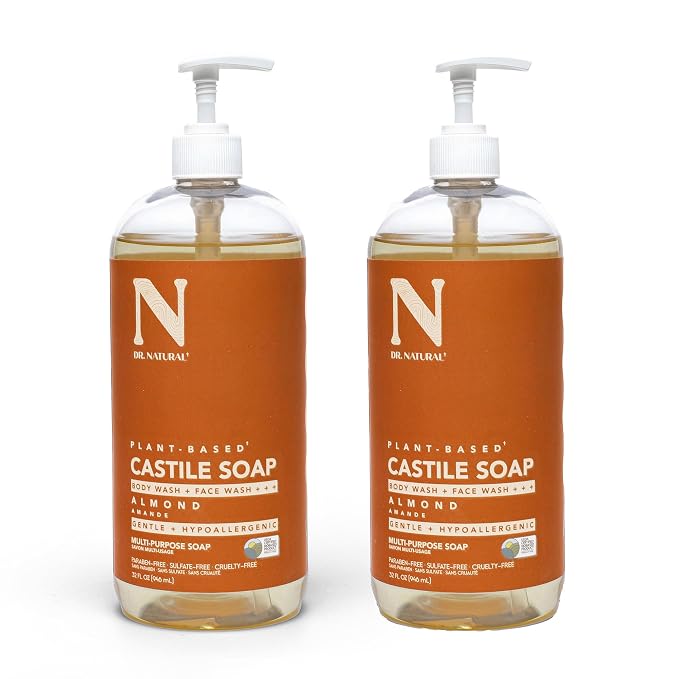 Dr. Natural Castile Liquid Soap, Paraben-Free, Cruelty-Free Multi-Purpose Soap by DrNatural