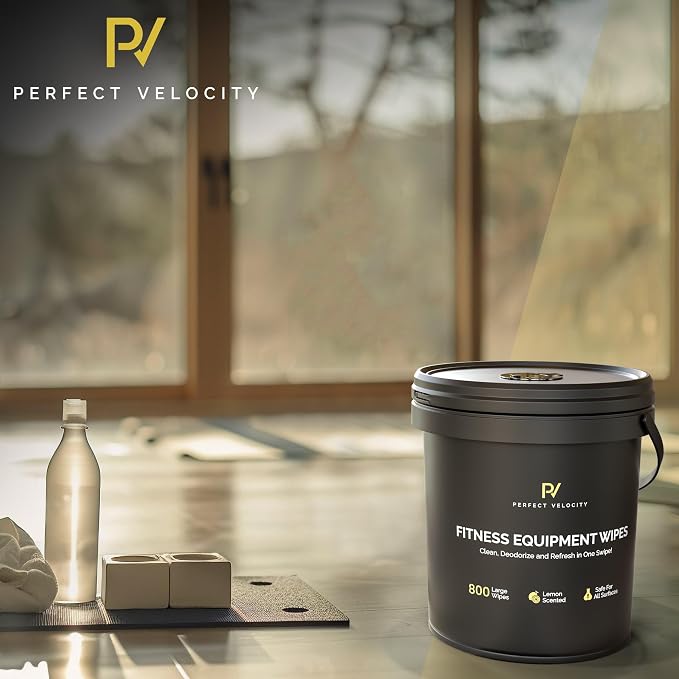 Fitness Equipment Wipes with Reusable Bucket Dispenser - Image 6
