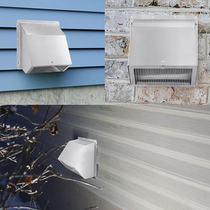 6 Inch Wall Vent Cover, Exterior Wall Vent Hood - Image 8