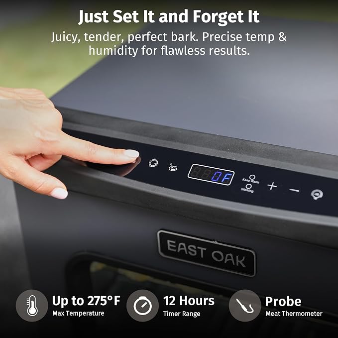 EAST OAK 30" Electric Smoker for Outdoors | Built-in Meat Probe & Up to 6× - Image 6