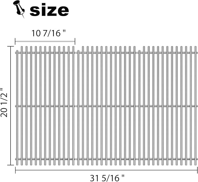 54801 Grill Grates Replacement for DCS Grill Parts 20” DCS 36, BGA36-BQARL - Image 3