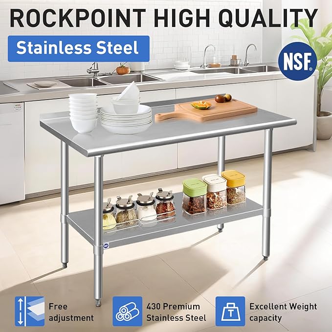 Stainless Steel Table for Prep & Work - Image 3