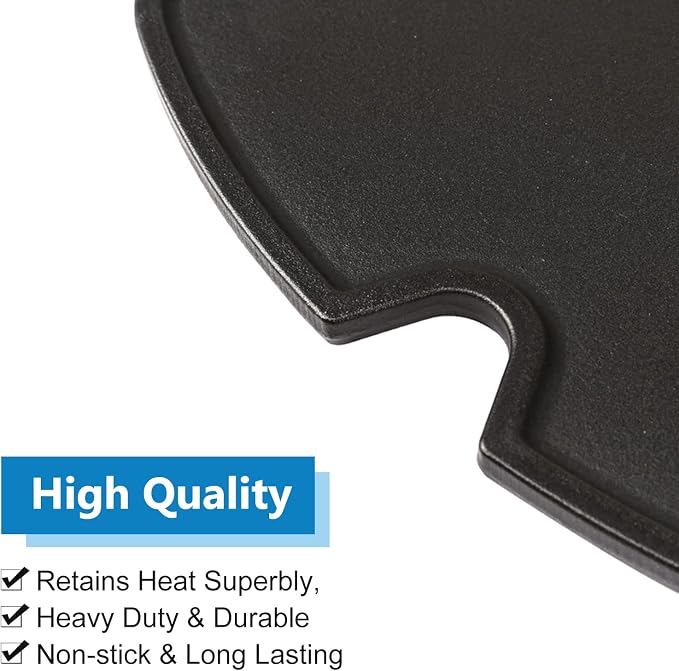 Uniflasy Cast Iron Griddle for Weber Traveler Portable Gas Grill, fits Weber - Image 5
