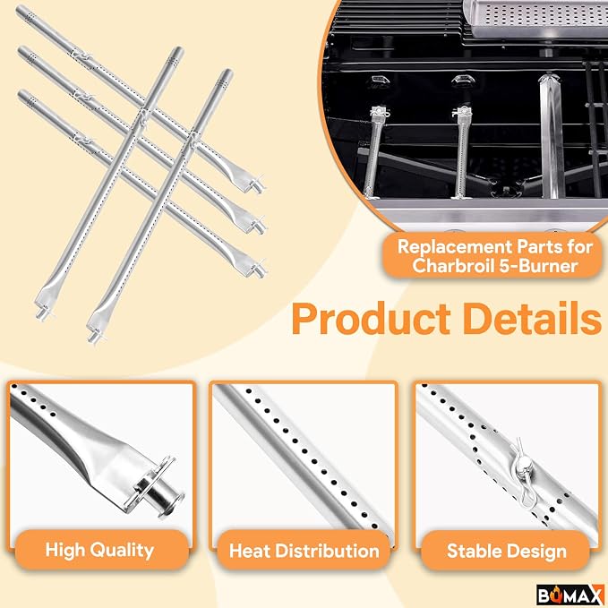 BQMAX 17 Inch Grill Grate Kit for Charbroil Performance 5 Burner Grill - Image 6