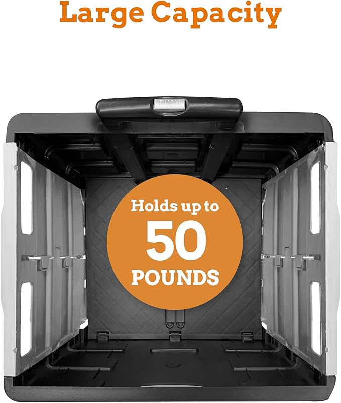 Inspired Living Ultra-Slim Rolling Collapsible Storage Pack-N-Roll Utility-carts - Image 3