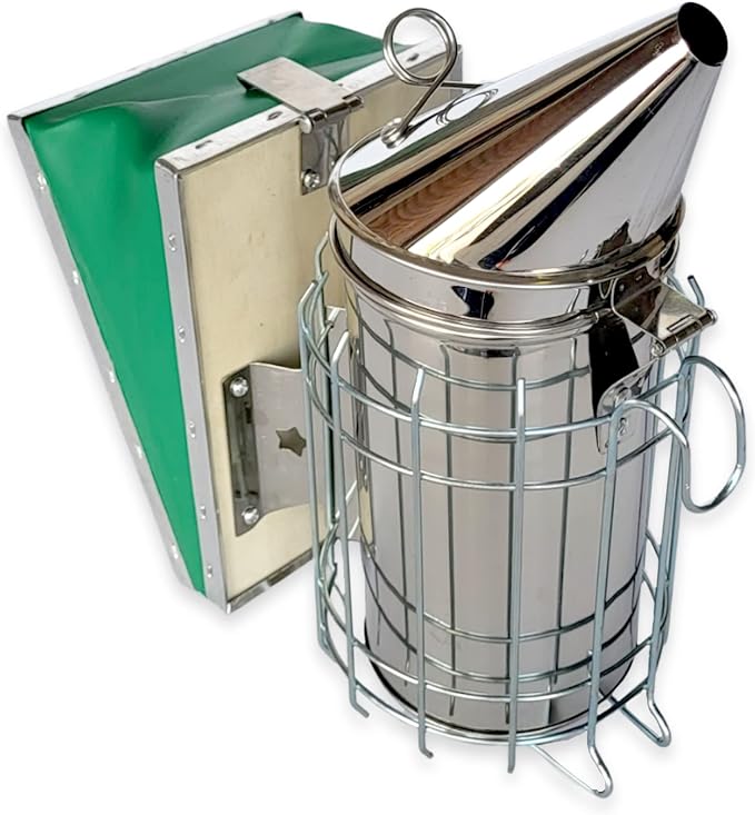 Foxhound Bee Co Stainless Steel 11-inch Smoker by FoxhoundBeeCompany-BeekeeperSuppliesandEquipmentfromBirminghamAlabama