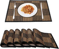 Placemats Set of 6 for Dining Table, Bamboo Place Mats for Kitchen Table Decor by MARSCOOL