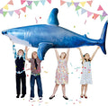 Extra Large Inflatable Shark Pool Toy, 79inch Shark Pool Birthday Party by ILEISURELY