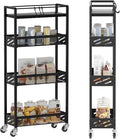 DGSNADGO Slim Rolling Storage Cart, 4-Tier Kitchen Cart on Wheels, Narrow by DGSANDGPuttheCustomerFirst