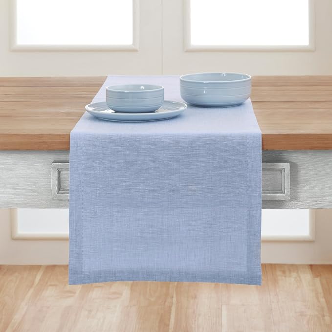Solino Home Linen Table Runner 120 Inches Long - Image 2