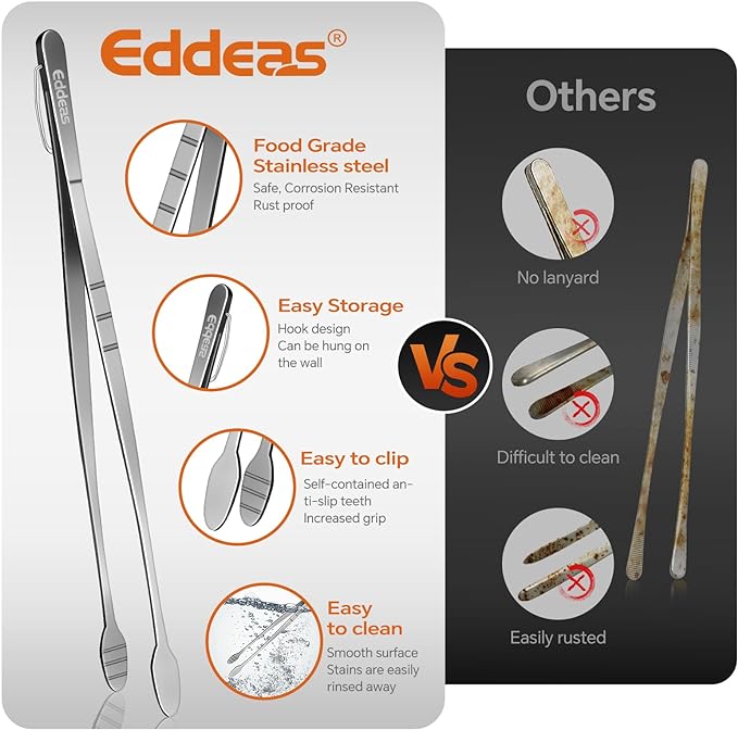 Kitchen Tweezers Tongs, Cooking Tweezers Stainless Steel - Image 3