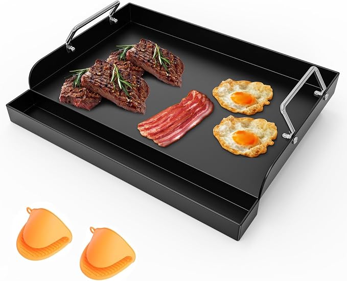Flat Top Griddle Insert for Outdoor Gas Grill, Universal Cast Iron Griddle for by MOASKER