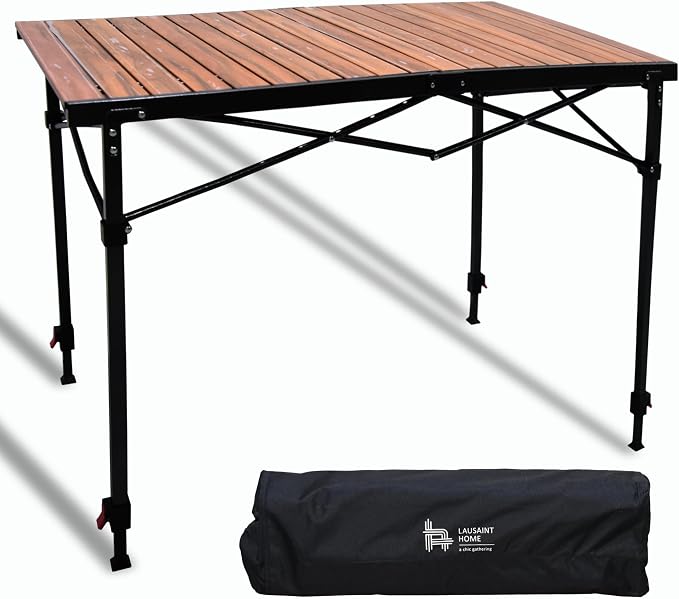 OUTSIDER Folding Camping Table Adjustable Height Foldable Roll-up Aluminum Camp by Outsider