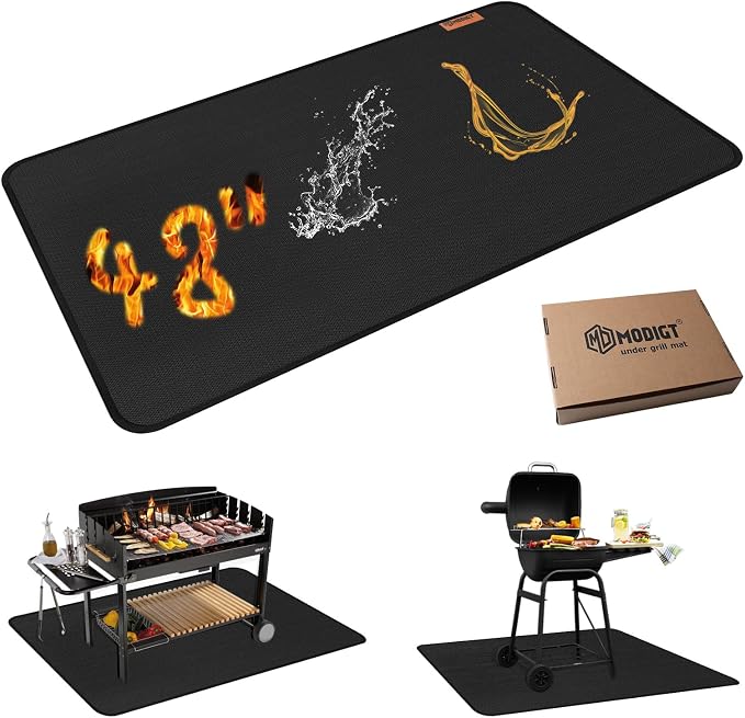 MODIGT 48 ×30 inch Under Grill mat, Double-Side Fireproof & Heat-Resistant by MODIGT
