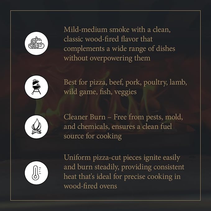 Cutting Edge Firewood 16 inch Full-Size Pizza Cut Ultra-Premium Oak Cooking Wood - Image 3