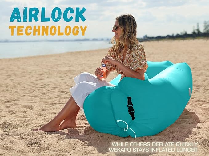 WEKAPO Inflatable Sun Lounger, Air Sofa, Waterproof and Leak-Proof, Picnics and - Image 5