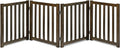 LZRS 4-Panel Wooden Free Standing Foldable Dog Gate Indoor – 24" High, Extra by LZRSPET