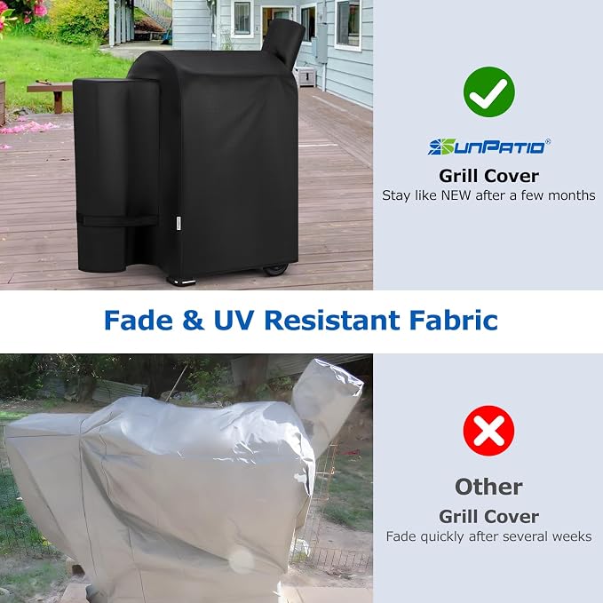 SunPatio Grill Cover for Traeger 22 Series, Heavy Duty Waterproof Wood Pellet - Image 3