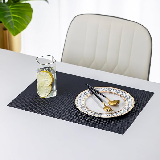 LEXMORE Placemats Set of 8 Vinyl/Plastic Woven Place Mats - Image 7