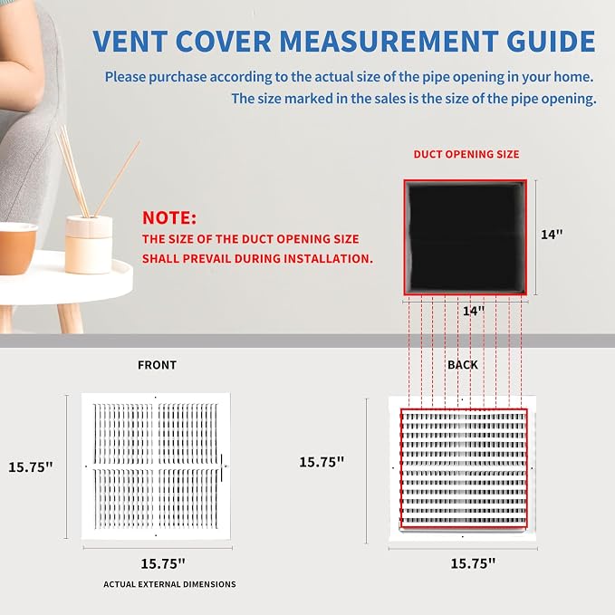 14x14 Vent Register, Vent Covers - Image 6