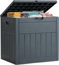 ZYJOYY 33 Gallon Resin Deck Box, Weatherproof Outdoor Storage Box by ZYJOYY