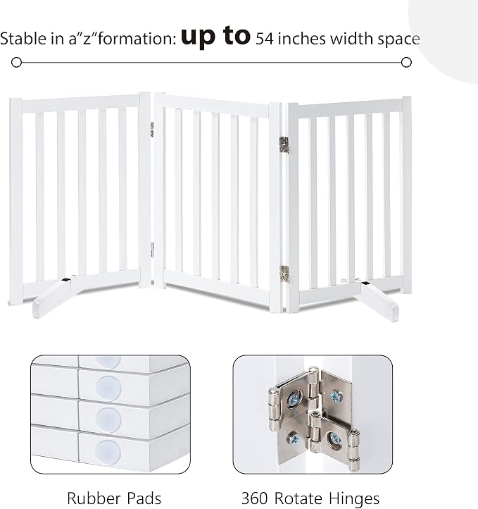 LZRS Freestanding Dog Gate 30 inch Tall - Image 3