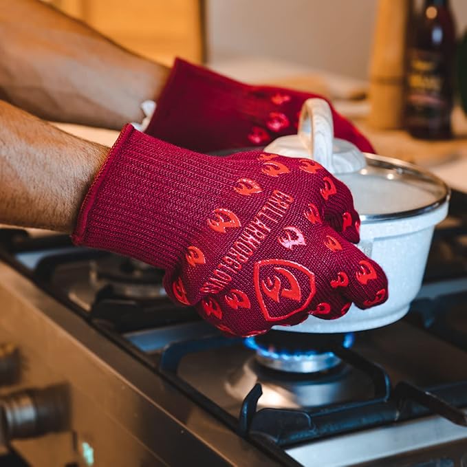 Grill Armor Oven Gloves – 932°F Heat, Fire & Cut Resistant Mitts - Image 3