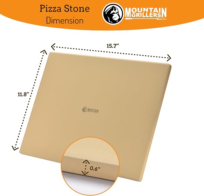 MOUNTAIN GRILLERS Pizza Stone for Oven and Grill BBQ - Image 3