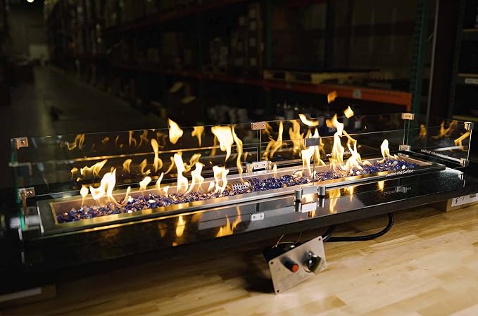 Celestial 53.25" x 11" x 6" Wind Guard, fits Celestial 48” x 6” Fire Pit Burner - Image 3