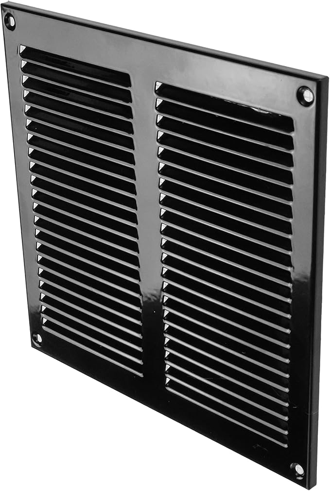 Repa Market 8x8 Inch Air Vent Cover/Black Galvanized Steel Louvered Grill Cover - Image 9