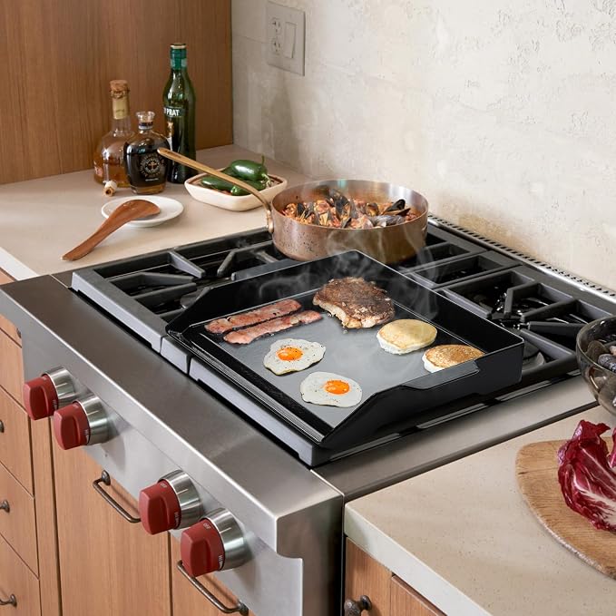 Onlyfire Universal Enamelled Cast Iron Cooking Griddle, Nonstick Coating - Image 4