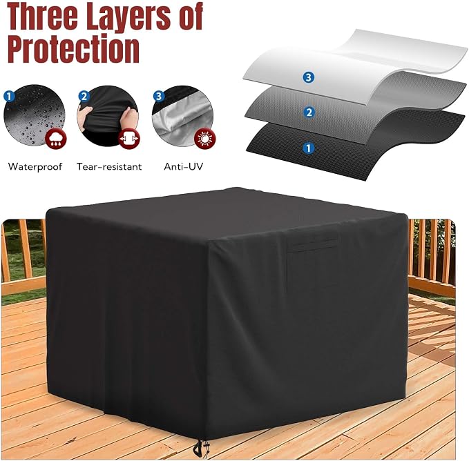 SHINESTAR 32 Inch Fire Pit Cover Square, Fits - Image 5