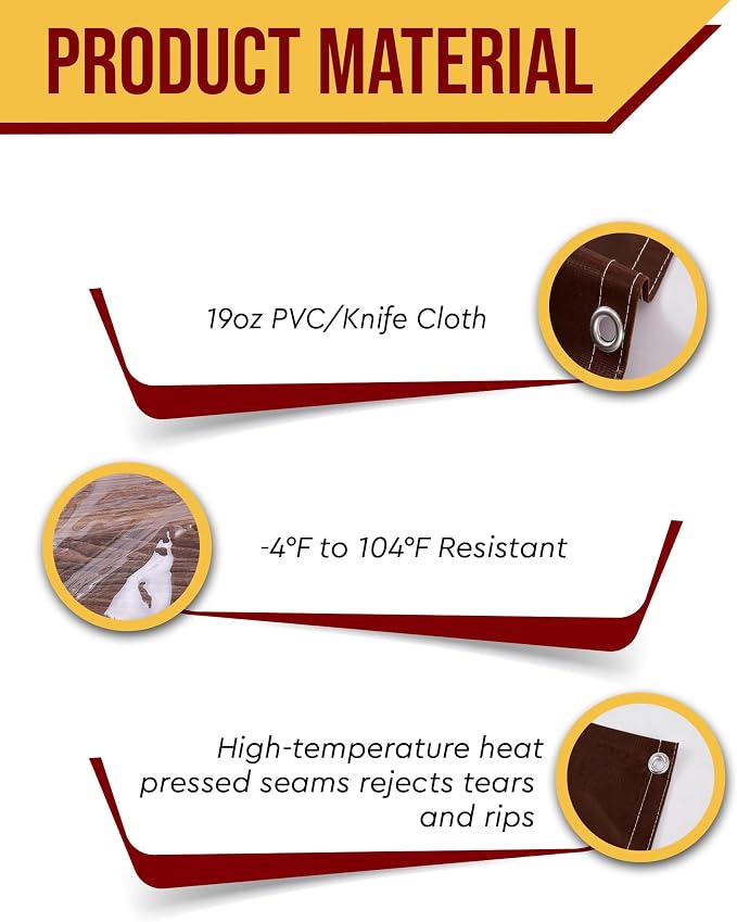 FoundGo 9'H x 15'W Vinyl Curtains - Image 7