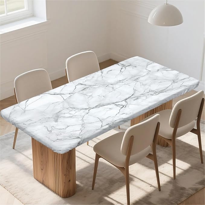 Rectangle Table Cloth Cover Waterproof Elastic Fitted Polyester Fitted - Image 6