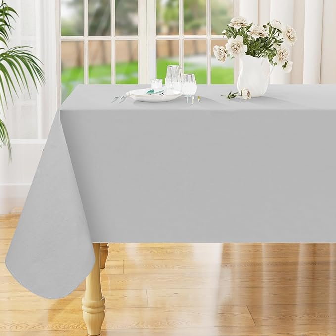 Smiry Rectangle Table Cloth 60x84 Inch, Waterproof Wipeable Vinyl Tablecloths by Smiry