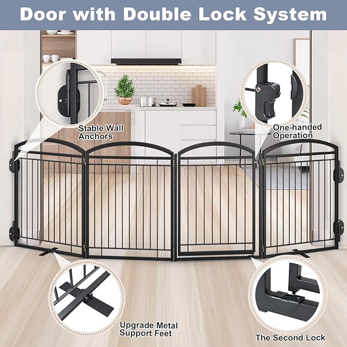 Full Metal Free Standing Dog Gate - Image 4