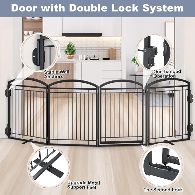 Full Metal Free Standing Dog Gate - Image 4