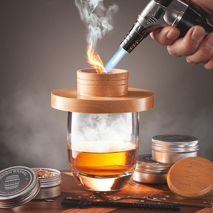 Whiskey Smoker Kits with Torch 4 Flavors Wood Chips Bourbon Cocktail Old by Unknown