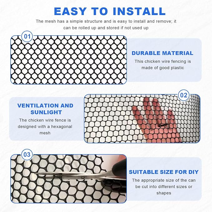 Plastic Chicken Wire Mesh Fence Roll - Image 5