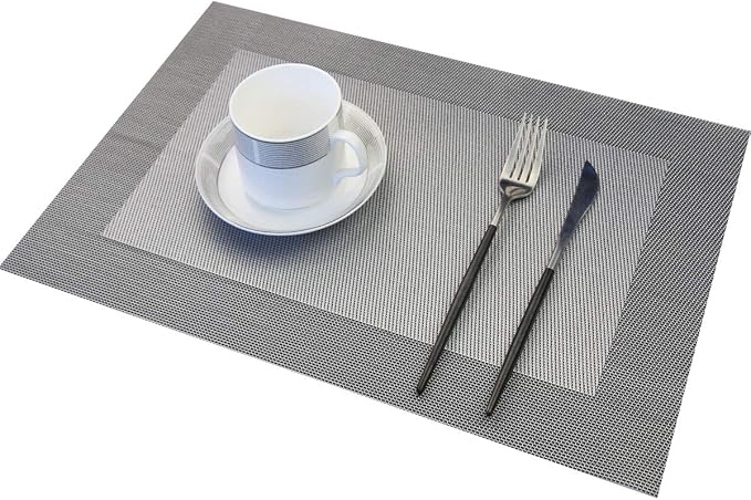Vinyl Placemats Heat-Resistant Table Mats Washable Easy Clean Plastic Placemats - Image 7