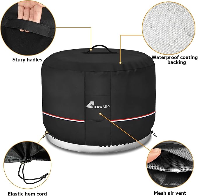 Fire Pit Cover for Solo Stove Bonfire, 600D Tear-Resistant Heavy Duty Durable - Image 6
