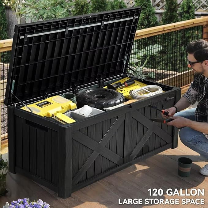 YITAHOME 120 Gallon Large Outdoor Storage Box - Image 5