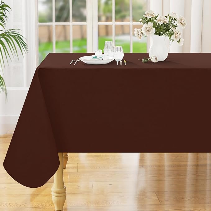 Smiry Rectangle Table Cloth 60x120 Inch, Waterproof Wipeable Vinyl Tablecloths by Smiry