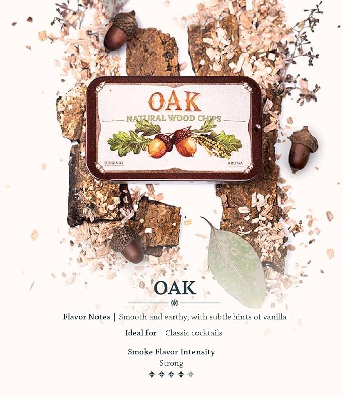Cocktail Smoker Wood Chips 4 Natural Flavors: Oak, Hickory & Apple | Whiskey & - Image 3