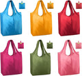 BeeGreen 6 Pack Reusable Grocery Bags, Heavy Duty Totes by BeeGreen