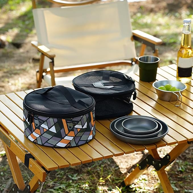 Camping Tableware Bag, Outdoor Hiking Plate Dish Bowl Storage Bag BBQ - Image 6